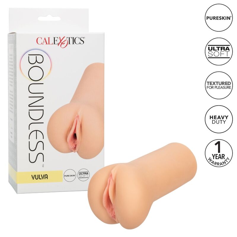 CALEXOTICS - BOUNDLESS VULVA STROKER PELLE CHIARA – Vagine con vibrazione – foto 3