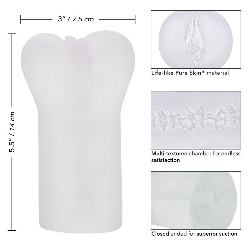 CALEXOTICS - BOUNDLESS VULVA STROKER TRASPARENTE – Vagine con vibrazione – foto 5