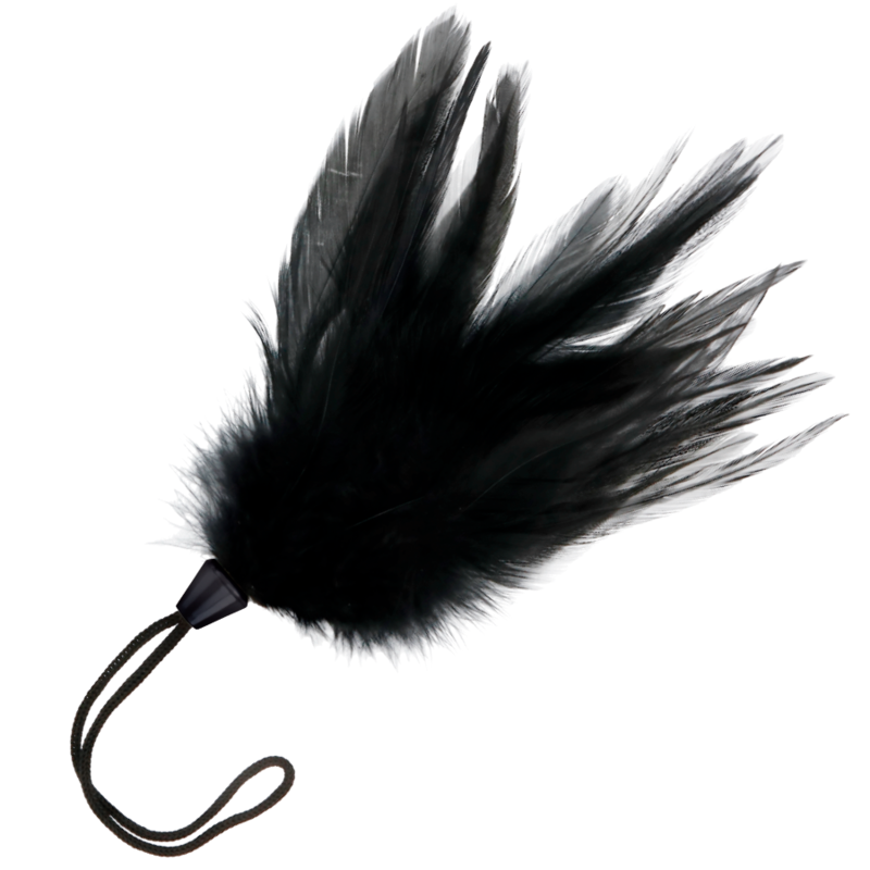 DARKNESS - PENNA STIMOLANTE NERA 17 CM – Boa e piume