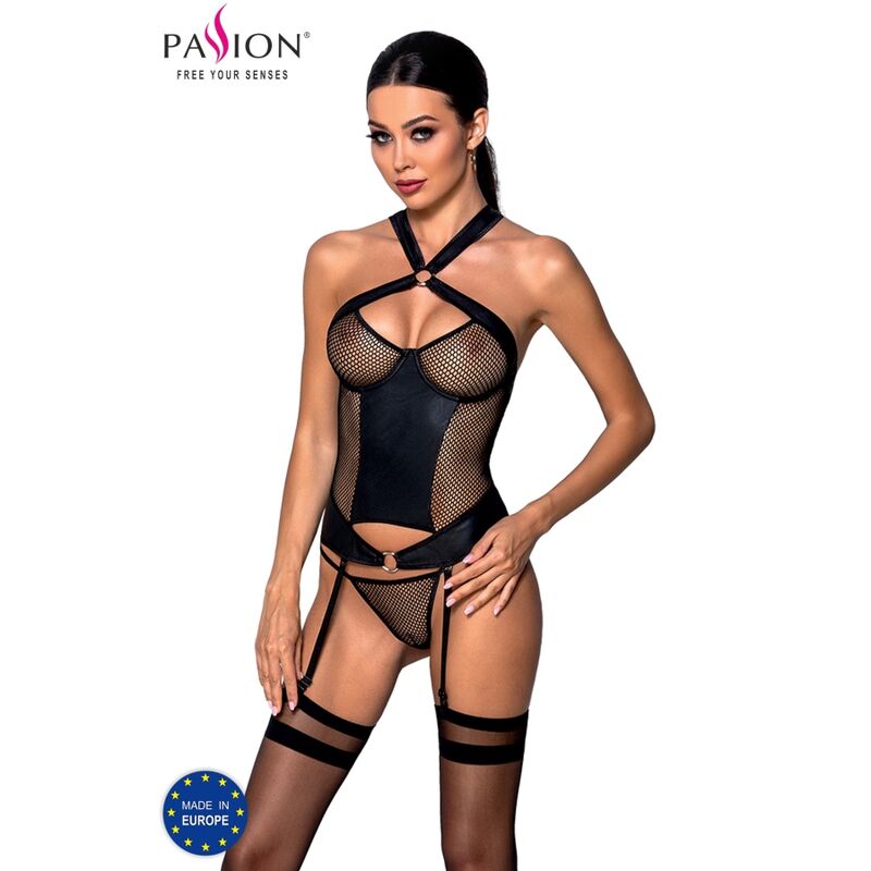 PASSION - AMANDA CORSETTO IN PELLE ECOLOGICA S/M – Corsetti