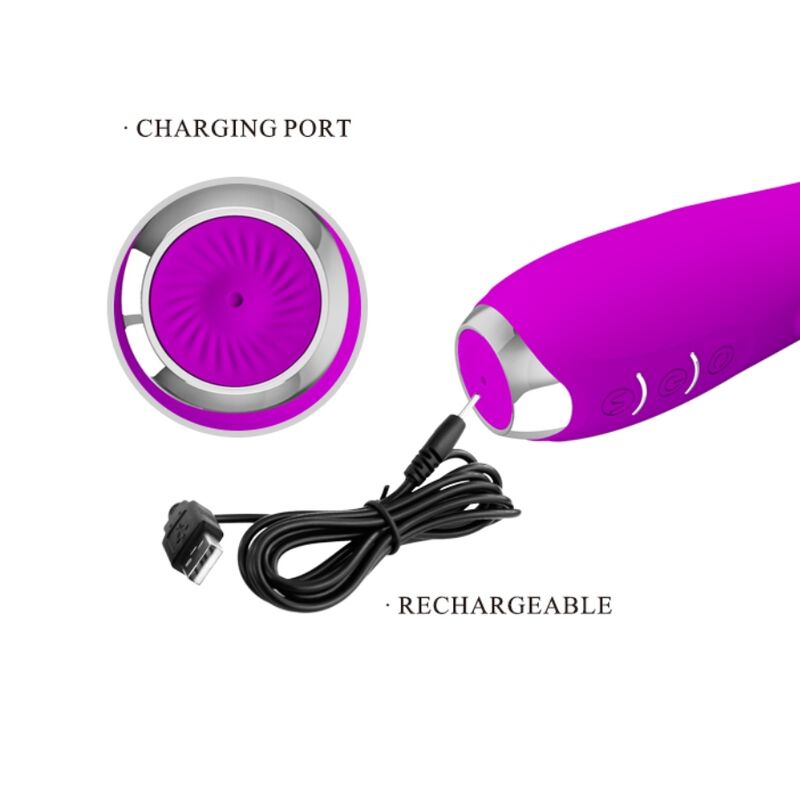 PRETTY LOVE - VIBRATORE MOLLY CON ROTAZIONE RICARICABILE – Rotatori vibranti – foto 4