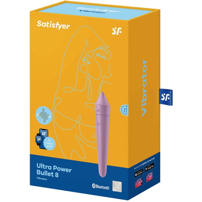SATISFYER - ULTRA POWER BULLET 8 LILLA – Vibratori con APP – foto 3