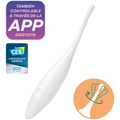SATISFYER - VIBRATORE TWIRLING JOY CLIT TIP BIANCO – Vibratori con APP