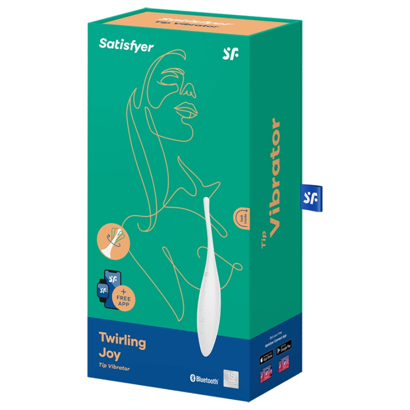 SATISFYER - VIBRATORE TWIRLING JOY CLIT TIP BIANCO – Vibratori con APP – foto 4