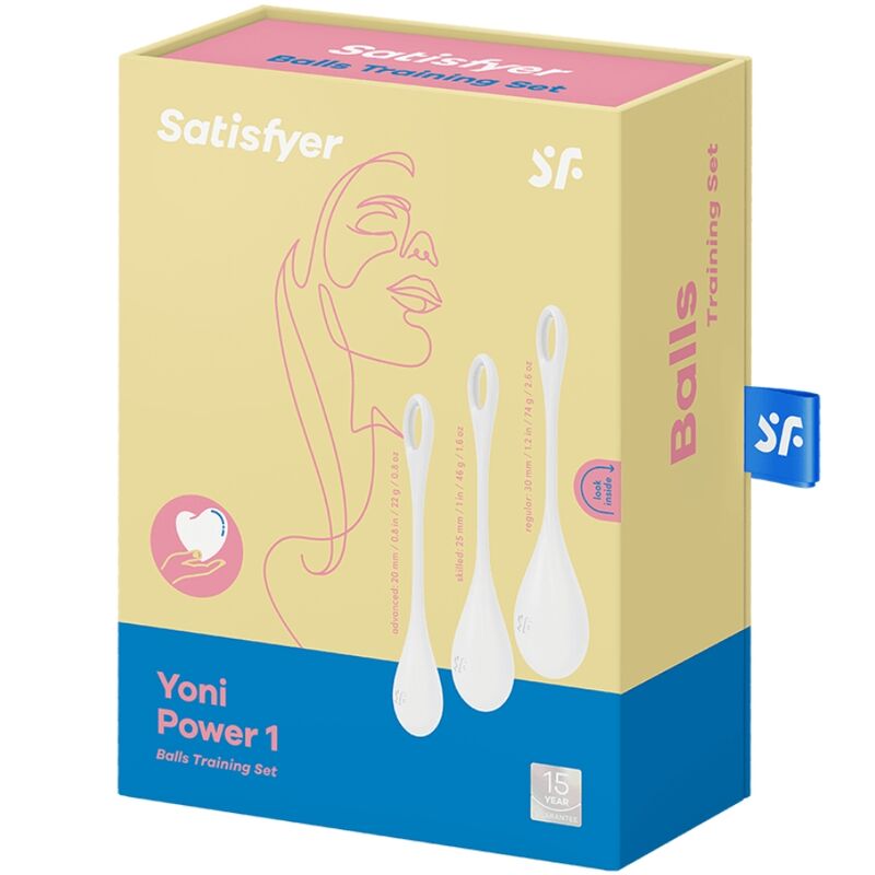 SATISFYER - SET DA ALLENAMENTO YONI POWER 1 BIANCO – Sfere di silicone – foto 4
