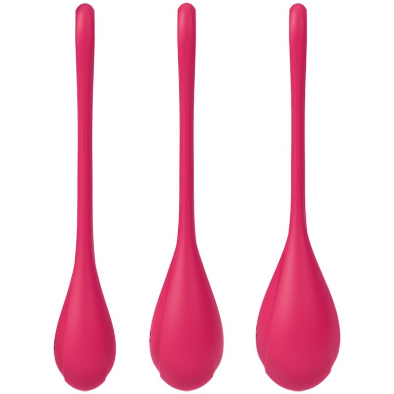 SATISFYER - SET DA ALLENAMENTO YONI POWER 1 ROSSO – Sfere di silicone – foto 3