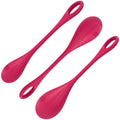 SATISFYER - SET DA ALLENAMENTO YONI POWER 1 ROSSO – Sfere di silicone