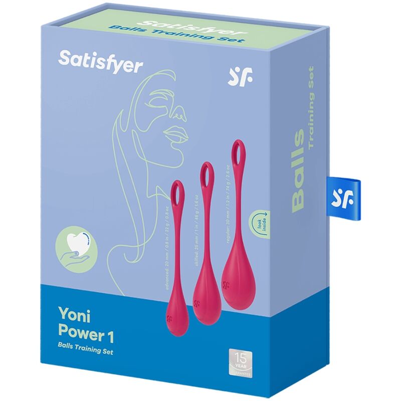 SATISFYER - SET DA ALLENAMENTO YONI POWER 1 ROSSO – Sfere di silicone – foto 4