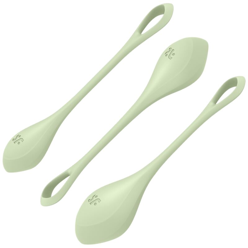 SATISFYER - SET DA ALLENAMENTO YONI POWER 2 VERDE – Sfere di silicone