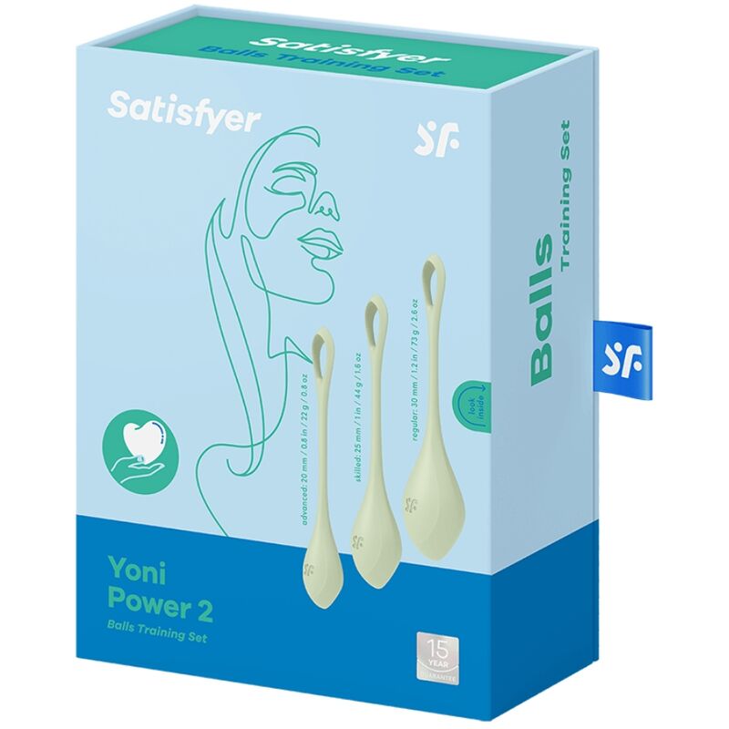 SATISFYER - SET DA ALLENAMENTO YONI POWER 2 VERDE – Sfere di silicone – foto 3