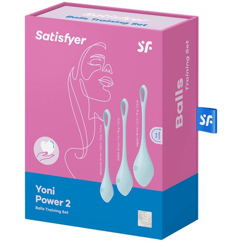 SATISFYER - SET DA ALLENAMENTO YONI POWER 2 BLU – Sfere di silicone – foto 3