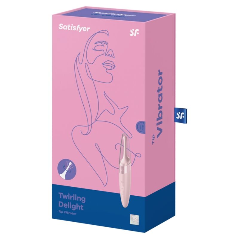 SATISFYER - VIBRATORE TWIRLING DELIGHT CLIT TIP ROSA – Per il clitoride – foto 3