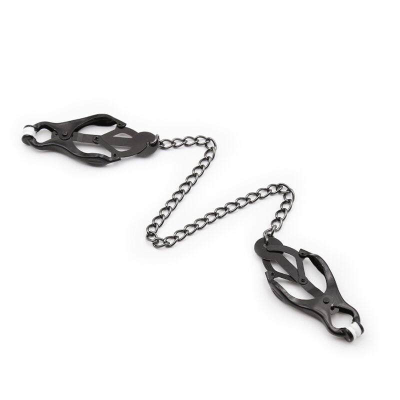 OHMAMA FETISH - Pinze per capezzoli giapponesi con catena nera – Morsetti per capezzoli per sadomasochismo – foto 2