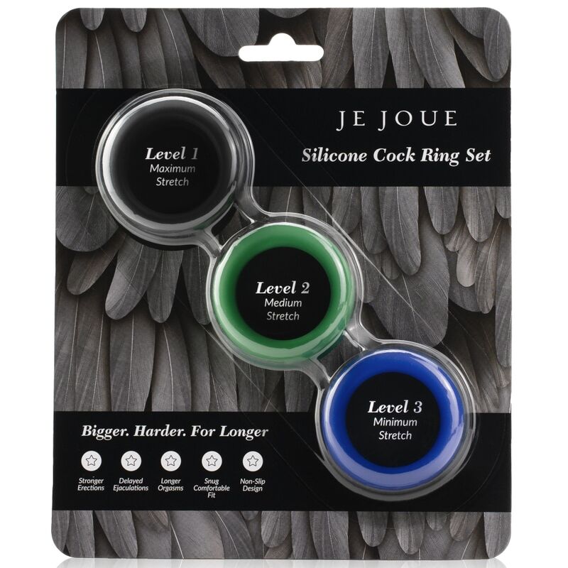 JE JOUE - SET IN SILICONE ANELLI PER PENE IN SILICONE – Cockring senza vibrazione – foto 2