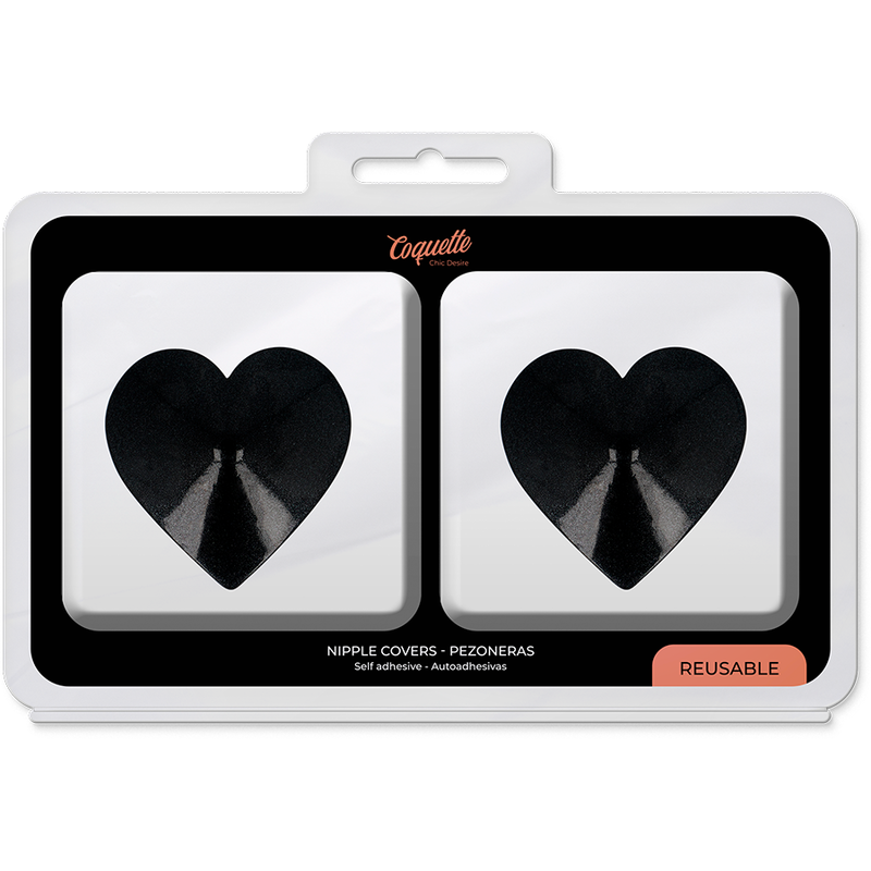 COQUETTE CHIC DESIRE - COPRI CAPEZZOLI BLACK HEARTS – Fodere – foto 5