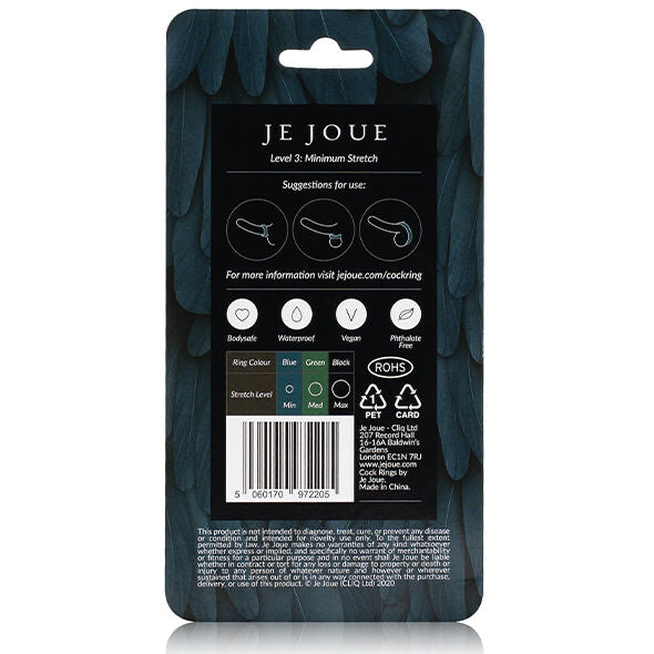 JE JOUE - ANELLO IN SILICONE BLU STRANGOLAMENTO MINIMO – Cockring senza vibrazione – foto 5