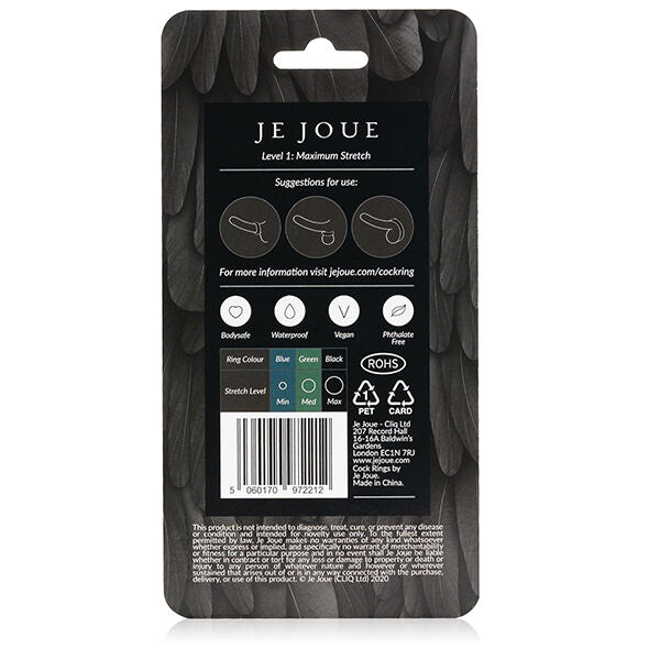 JE JOUE - ANELLO PER IL CAZZO IN SILICONE MASSIMA ELASTICIT - NERO – Cockring senza vibrazione – foto 5