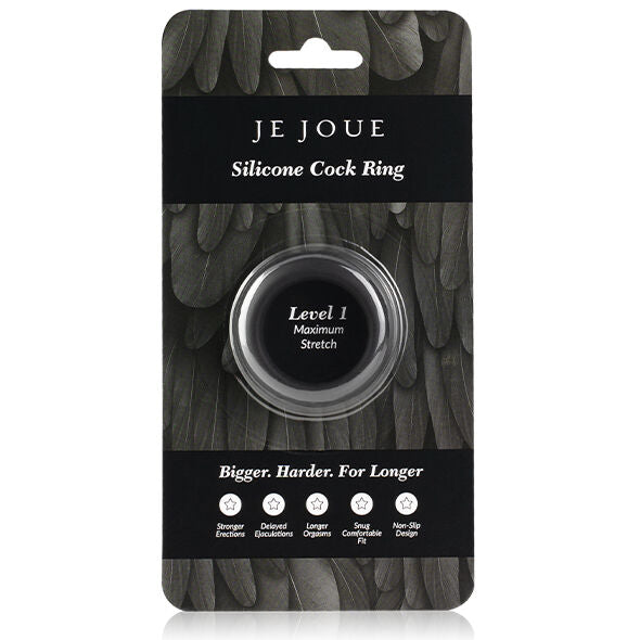 JE JOUE - ANELLO PER IL CAZZO IN SILICONE MASSIMA ELASTICIT - NERO – Cockring senza vibrazione – foto 6