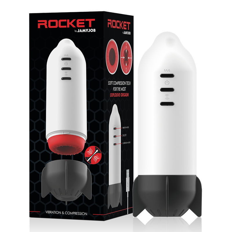 JAMYJOB - ROCKET MASTURBATOR TECNOLOGIA DI COMPRESSIONE MORBIDA E VIBRAZIONE – Masturbatore automatico – foto 2
