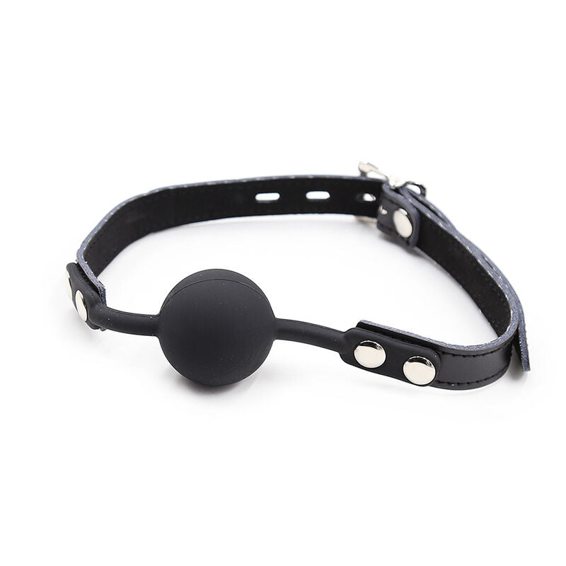 OHMAMA FETISH - BALL GAG IN SILICONE CON CINTURA IN PELLE (LUCCHETTO INCLUSO) – Mascelle – foto 3