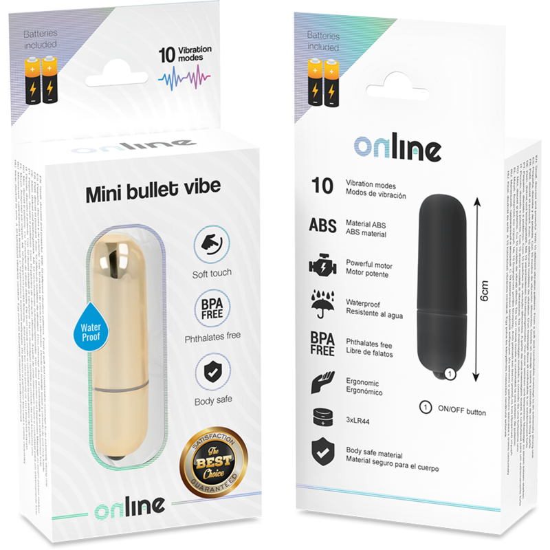 ONLINE - MINI PROIETTORE VIBRANTE DORATO – Per il clitoride – foto 4