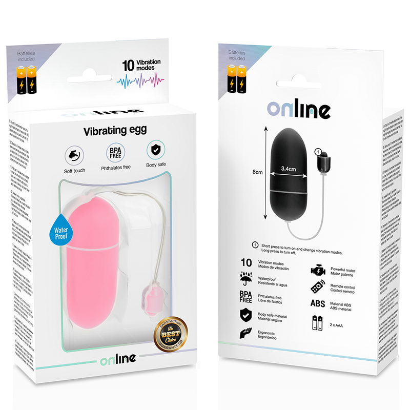 ONLINE - UOVO VIBRANTE IMPERMEABILE ROSA – Telecomando – foto 4