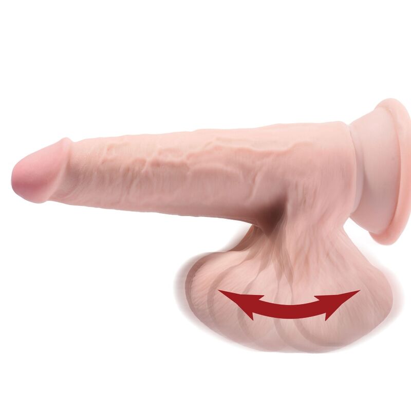 KING COCK - PLUS 3D DILDO SFERE OSCILLANTI 24.5 CM PELLE CHIARA – Peni realistici – foto 3
