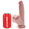 KING COCK - PLUS 3D DILDO SFERE OSCILLANTI 15.2 CM PELLE CHIARA – Peni realistici