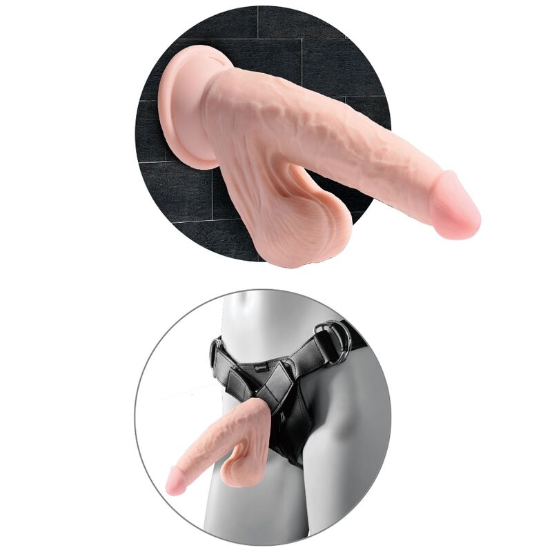 KING COCK - PLUS 3D DILDO SFERE OSCILLANTI 15.2 CM PELLE CHIARA – Peni realistici – foto 5