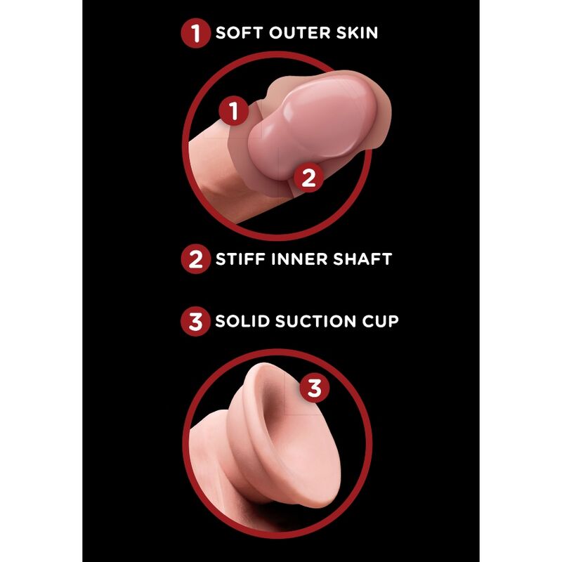 KING COCK - PLUS 3D DILDO SFERE OSCILLANTI 20.3 CM – Peni realistici – foto 6