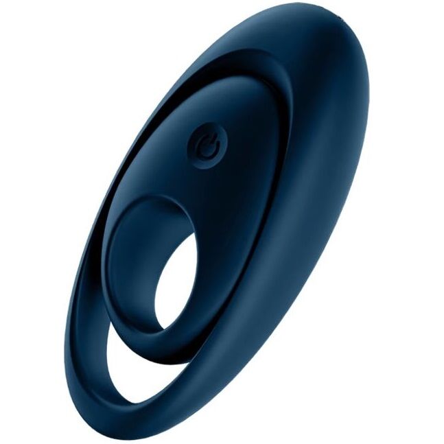 SATISFYER - VIBRATORE AD ANELLO GLORIOUS DUO BLU – Cockring con vibrazione