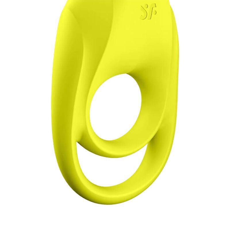 SATISFYER - VIBRATORE AD ANELLO DUO SPETTACOLARE GIALLO – Cockring con vibrazione – foto 2
