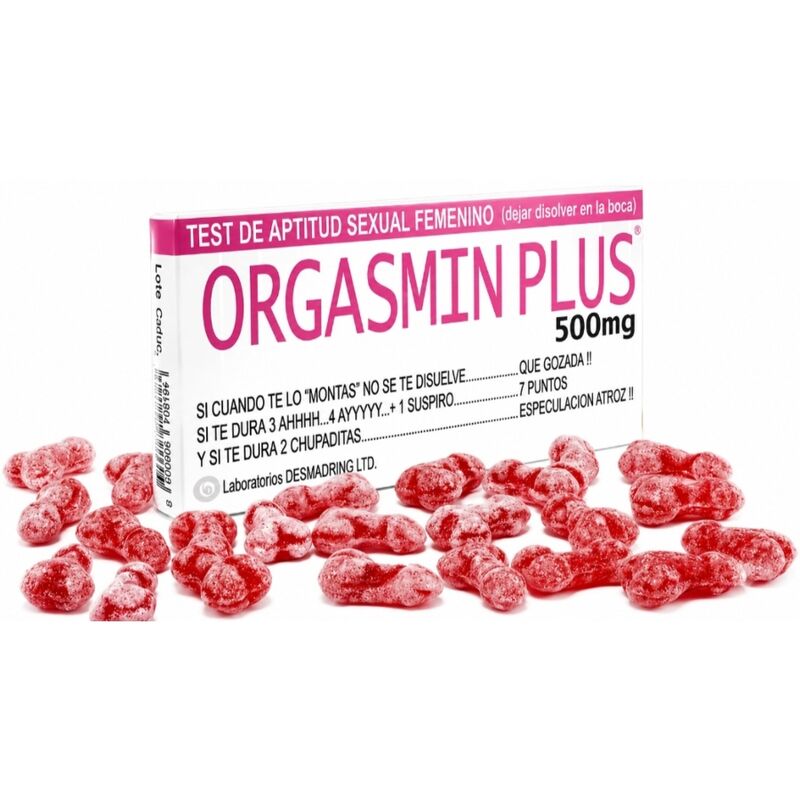 DIABLO GOLOSO - SCATOLA DI CARAMELLE FEMMINILE ORGASMIN PLUS – Caramelle divertenti