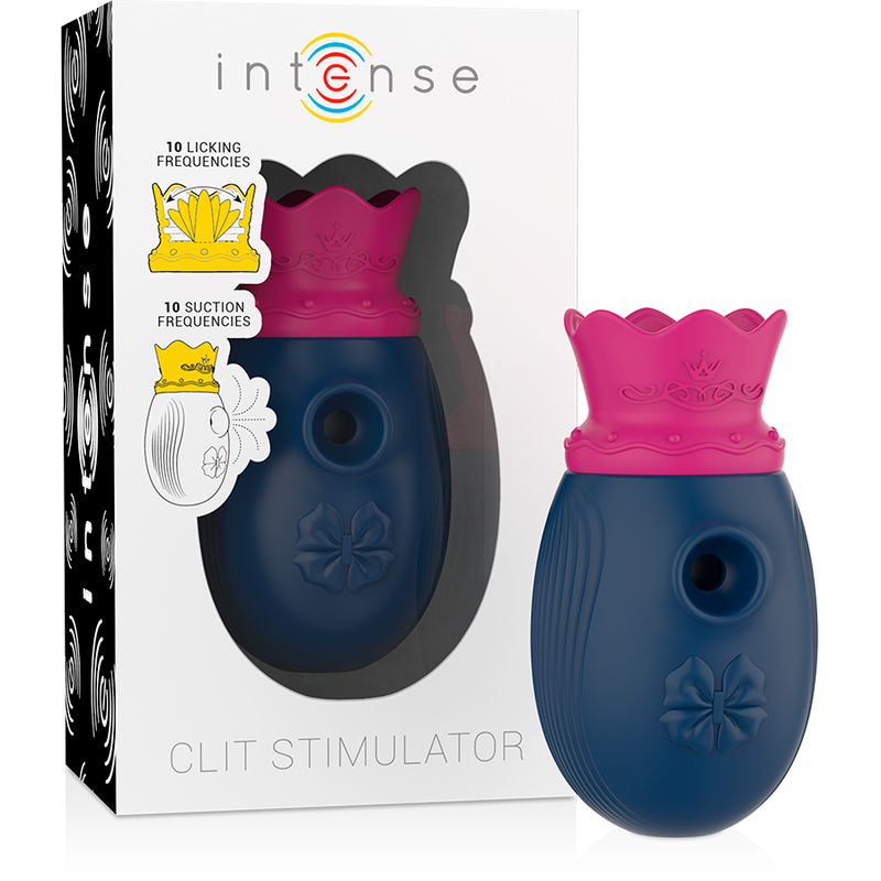 INTENSE - STIMOLATORE CLITORIDEO 10 MODALITÀ DI ASPIRAZIONE E LECCATURA - BLU – Stimolatore dell'aria nessuna vibrazione – foto 2