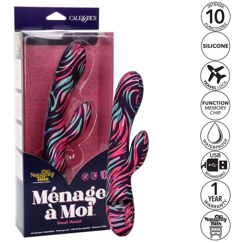 CALEXOTICS - MENAGE UN VIBRATORE MOI DUAL WAND – Vibratori di coniglio – foto 3