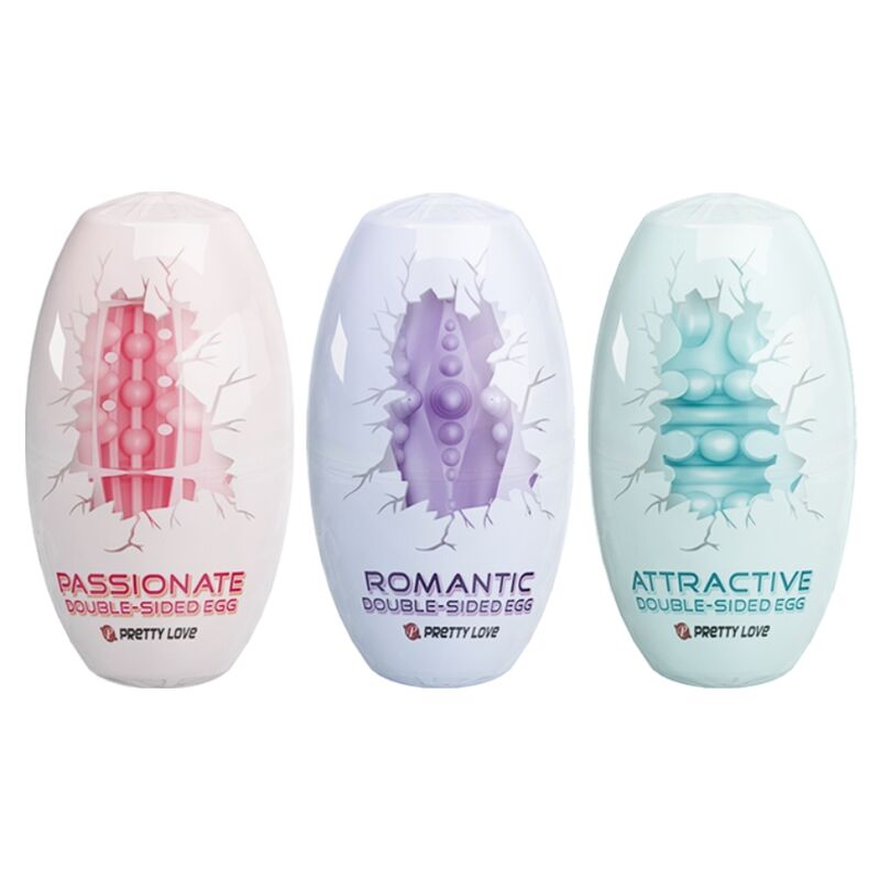 PRETTY LOVE - UOVO MASTURBATORE DOPPIO LOVE - 15 UNIT – Vagine con vibrazione – foto 2