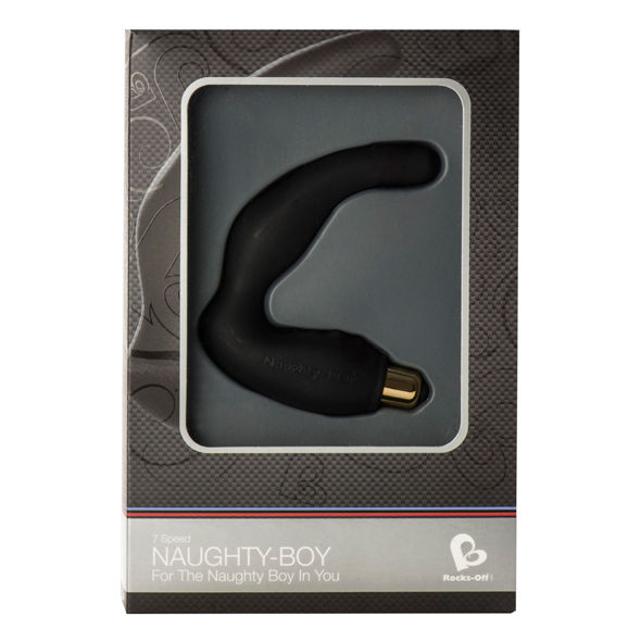 ROCKS-OFF - MASSAGGIATORE PUNTO G MASCHIO NAUGHTY-BOY 7 V NERO – Vibratori anali – foto 2