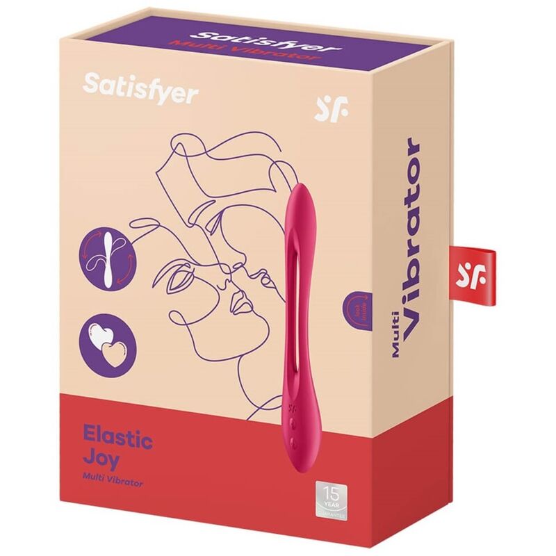 SATISFYER - MULTI VIBRATORE ELASTIC JOY ROSSO – Per il clitoride – foto 4