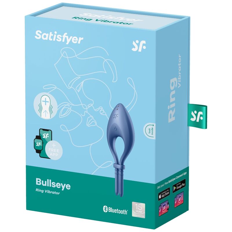 SATISFYER - APP VIBRATORE BULLSEYE RING BLU – Cockring con vibrazione – foto 3