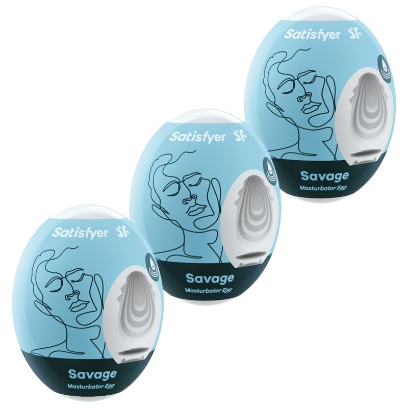 SATISFYER - 3 UOVA MASTURBATORI SAVAGE – kit Sex Toys