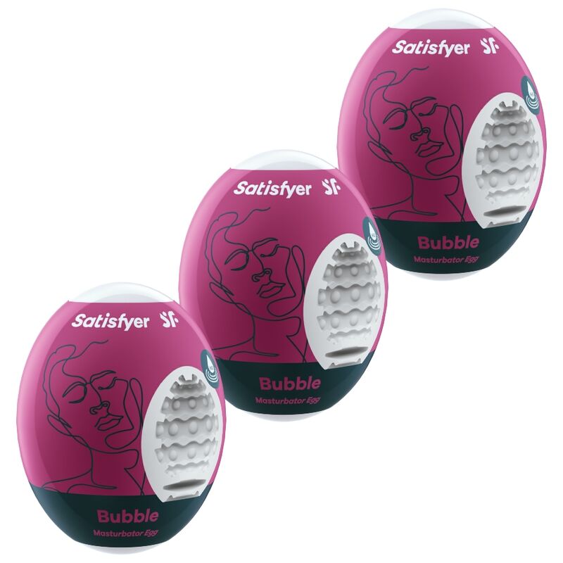 SATISFYER - 3 UOVA MASTURBATORI BUBBLE – kit Sex Toys