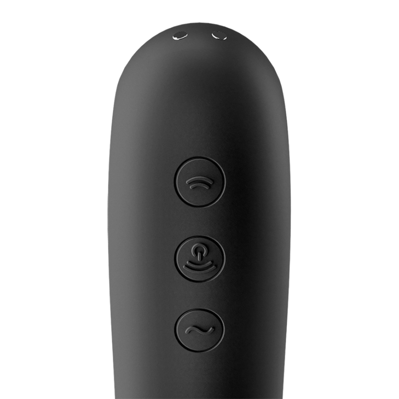 SATISFYER - VIBRATORE DUAL KISS AIR PULSE NERO – Stimolatore dell'aria nessuna vibrazione – foto 3