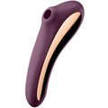 SATISFYER - VIBRATORE DUAL KISS AIR PULSE ROSSO VINO – Stimolatore dell'aria nessuna vibrazione