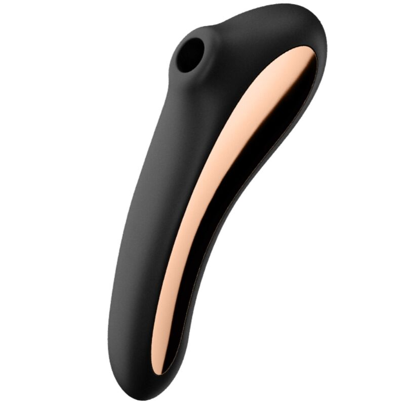 SATISFYER - VIBRATORE DUAL KISS AIR PULSE NERO – Stimolatore dell'aria nessuna vibrazione