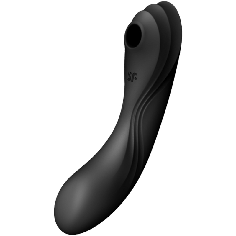SATISFYER - VIBRATORE CURVY TRINITY 4 AIR PULSE NERO – Stimolatore dell'aria nessuna vibrazione