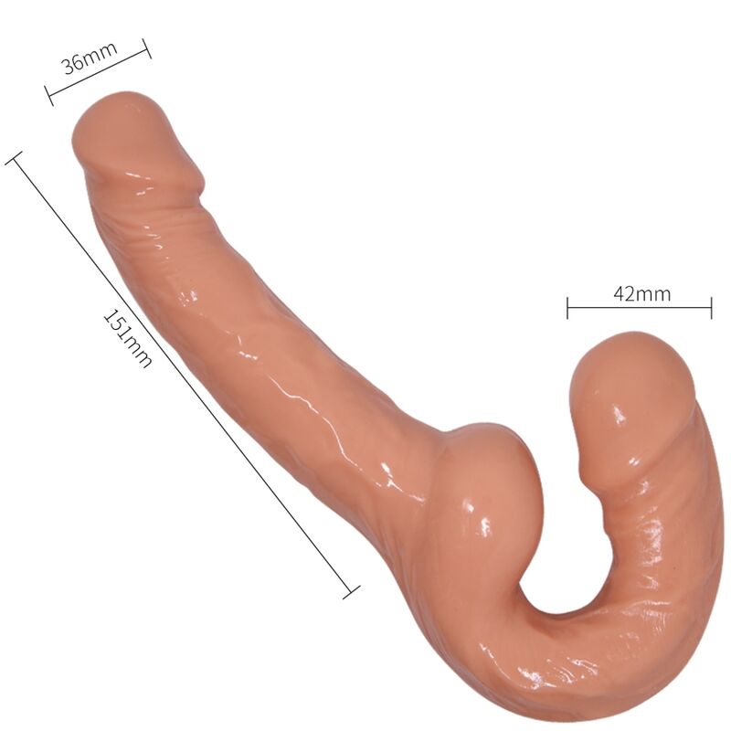 BAILE - DILDO DA ULTRA APPASSIONATO CON IMBRAGATURA SENZA SUPPORTO – Doppio pene – foto 2