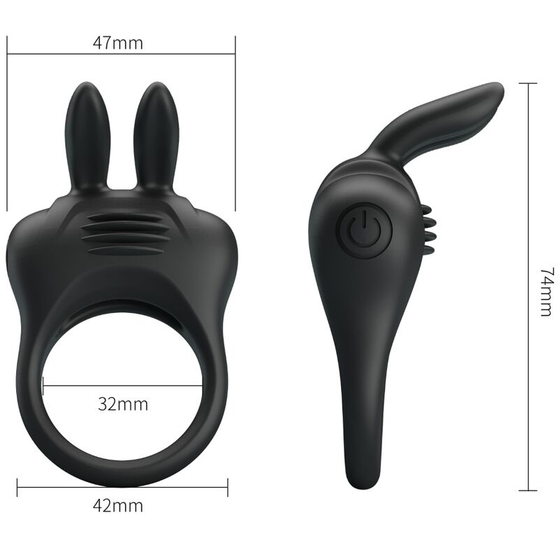 PRETTY LOVE - ANELLO VIBRATORE CONIGLIO DAVION – Cockring con vibrazione – foto 4