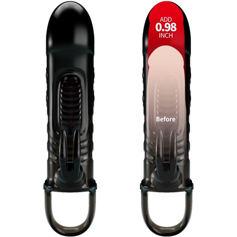 PRETTY LOVE - GUAINA PER PENE SLOANE CONIGLIO NERA – Copri pene con estensione – foto 2