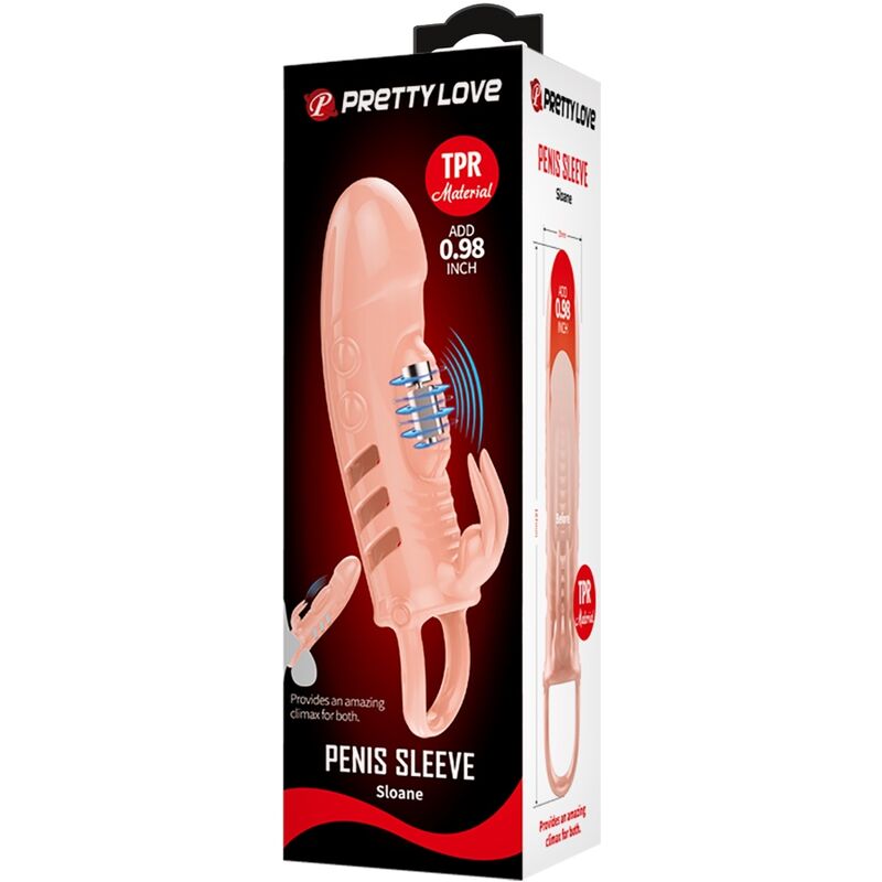 PRETTY LOVE - GUAINA PER PENE CONIGLIO NATURALE SLOANE – Copri pene con estensione – foto 5