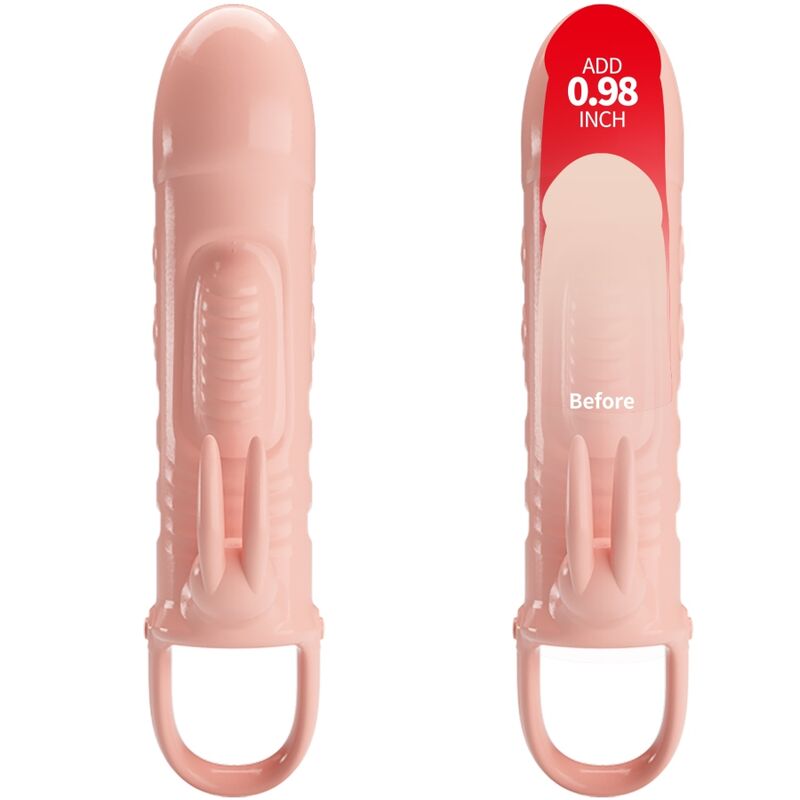 PRETTY LOVE - GUAINA PER PENE CONIGLIO NATURALE SLOANE – Copri pene con estensione – foto 2